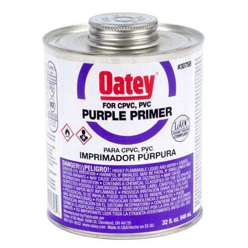 OATEY PRIMER NSF LISTED 1QT PURPLE 30758